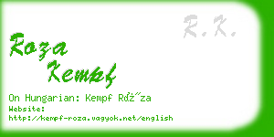 roza kempf business card